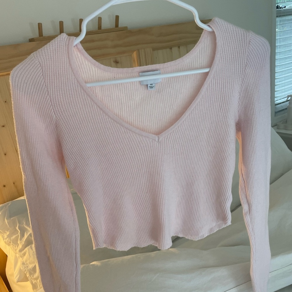 La Hearts Pink Knit Sweater